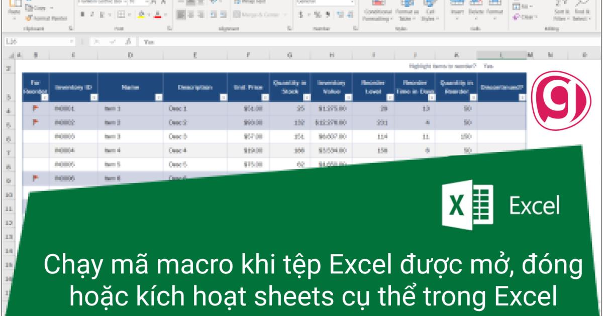 Chạy mã macro khi tệp Excel được mở, đóng hoặc kích hoạt sheets cụ thể trong Excel